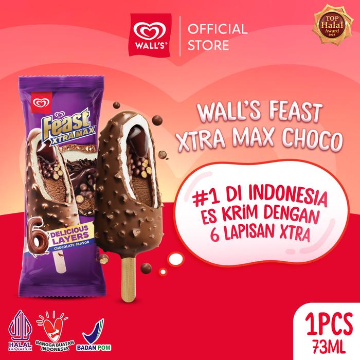 Gambar Wall's Feast Xtra Max Chocolate 73ml - Wall's Es Krim / Ice Cream dari Wall's Ice Cream Kota Administrasi Jakarta Barat Tokopedia
