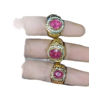 Cincin Pria Elegan Mewah dengan Hiasan Tangan - Rings
