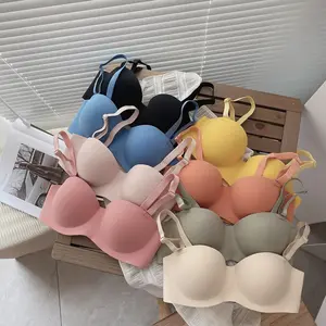 4 pcs!! WAJIB UP SIZE !!!!!!!BRA / BH WANITA SEAMLESS PUSH UP BUSA SEDANG TANPA KAWAT CUP B 909B