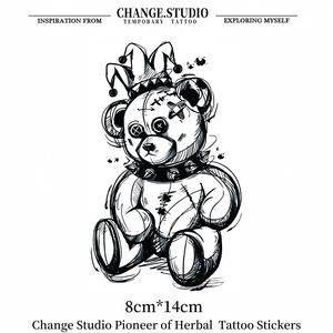 รอยสักชั่วคราว ดีไซน์หมีเท็ดดี้ กันน้ำและกันเหงื่อ ติดทนนาน 15 วัน รอยสักสติกเกอร์