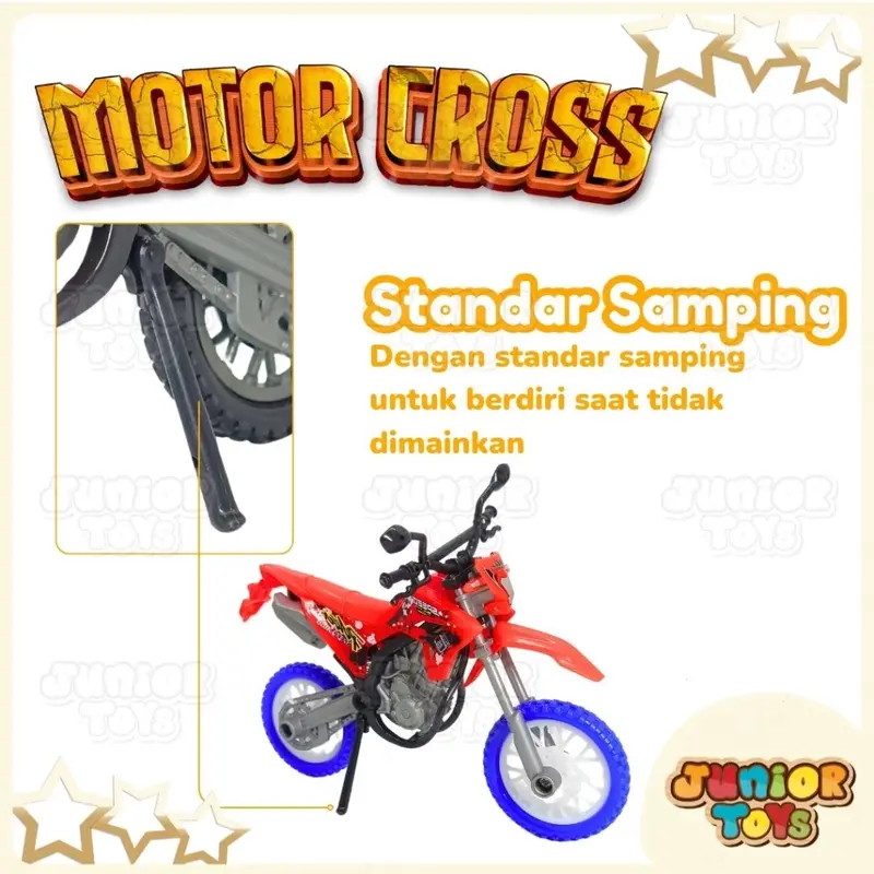 Mainan Motor Cross Anak Mini Trail Motoran Obeng DIY Ganti Ban Finger Bike Toys 4