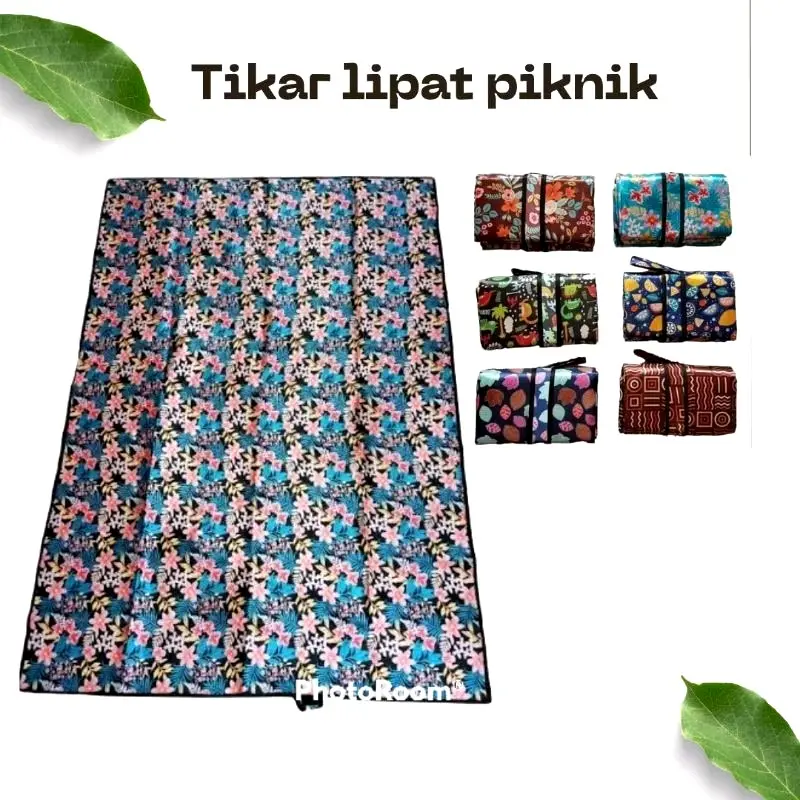 TIKAR LIPAT PIKNIN BESAR Bahan antiair praktis kuat tahan lama tikar piknik lipat