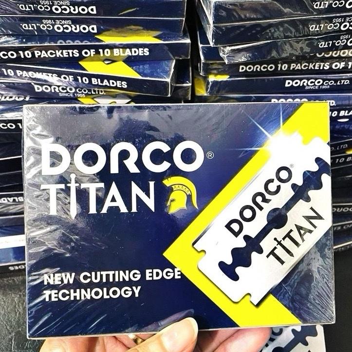 Combo 5 Hộp Hoặc Lẻ 1 Hộp-Dao lam Dorco Titan 1hộp/100 lưỡi dao, chính hãng, tem chống hàng giả. cạo Râu  nam cao
