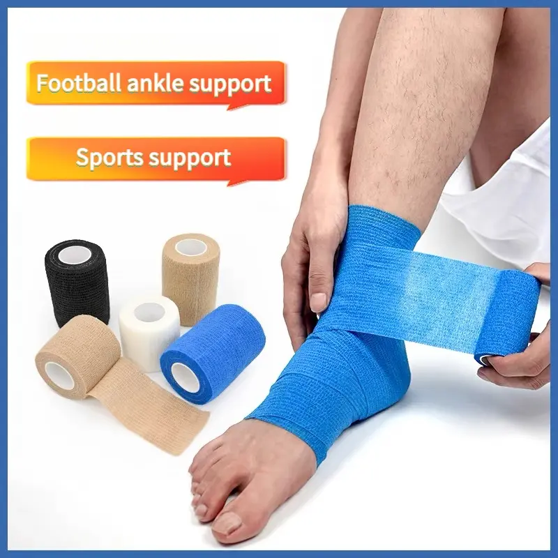 Blue ball bandage Non-woven elastic self-adhesive bandages Sports protective ankle joint bandages Nail art tattoo pet bandages