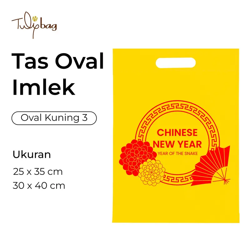 Tulipbag - Tas Imlek Oval Spunbond/goodie bag imlek 75 GSM 6