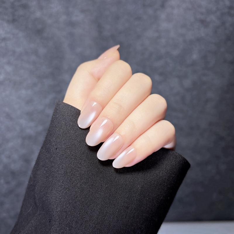 [Mã A-29] Bộ 30 nail tay form hạt na hiệu ứng mắt mèo tone màu nhẹ nhàng, thanh lịch