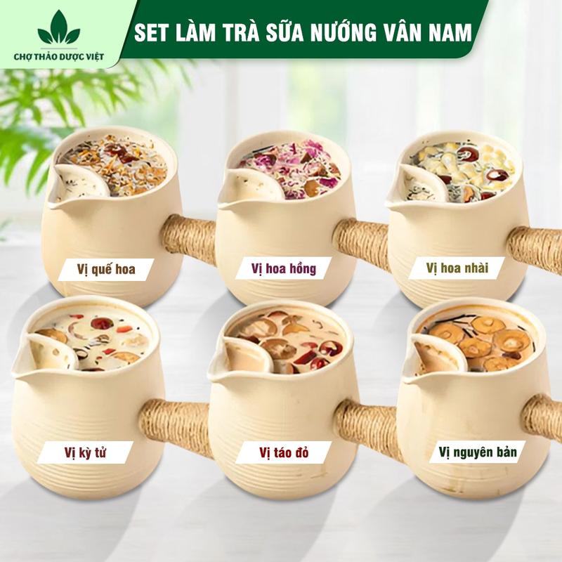 Trà sữa nướng Vân Nam ,các set trà mix sẵn kèm nguyên liệu làm tự chọn - Chợ Thảo Dược Việtxcvcvbc121gfbg