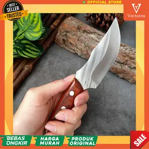 Pisau Dapur Sharp Sayur Daging Tajam Knife Chef Seset Stainless Steel Anti Karat