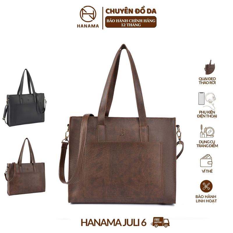 DAILY_HANAMA _Túi xách Hanama nữ thời trang cao cấp HN JULI6 Da Bag Tote Unisex Hình Chữ Nhật bags