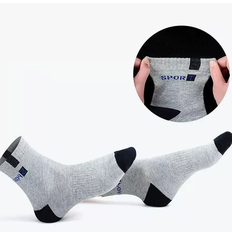 Vớ Thể Thao Nam Mùa Hè, 1 Đôi, Màu Đen, Trắng Và Xám, Chống Mùi, Thoải Mái, Kích Thước Lớn, Meias EU 43-47, Bán Chạy Năm 2024 8