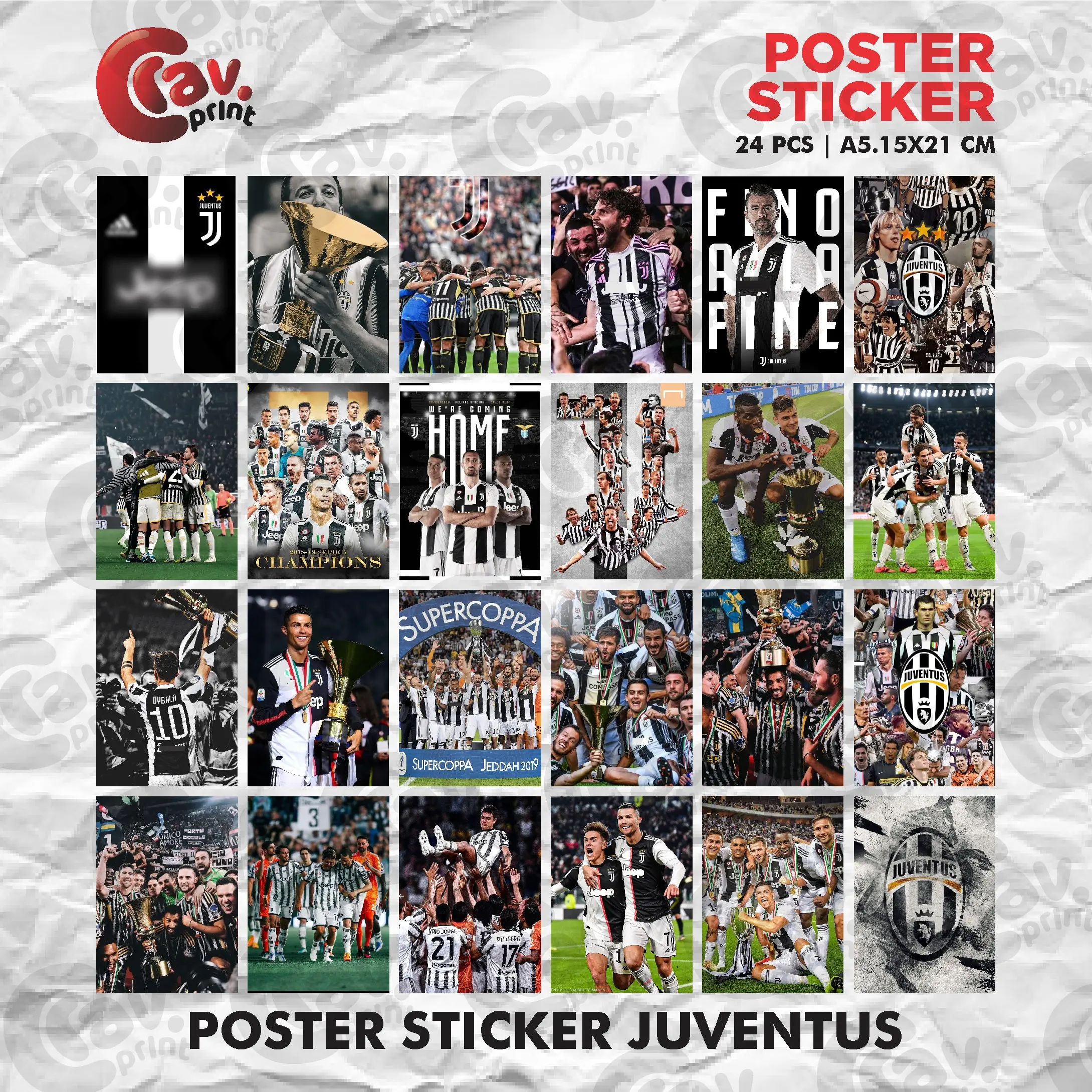 poster sticker club Juventus aesthetic