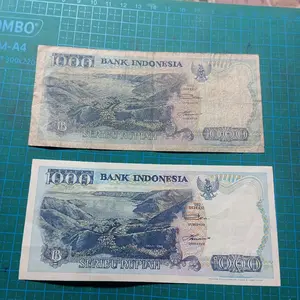 uang kertas kuno 1000 Lompat batu thn 90an, kondisi layak koleksi,