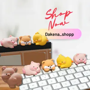 Ornamen Miniatur 6 Motif Multi Hewan DAKENA untuk  HIASAN HIPPERS HP/ HIPPERS PHONE/ Dashboard Laptop HP