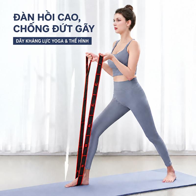 Dây Đai Kháng Lực 8 Tầng Hỗ Trợ Tập Yoga Uốn Dẻo, Tập Múa - DayYoga-8Tang AUT