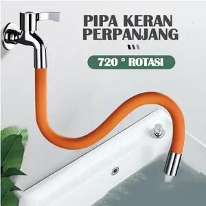 [Pengiriman gratis waktu terbatas] Ekstensi Keran Tabung Ekstensi Universal Selang Fleksibel Sambungan Keran 360°