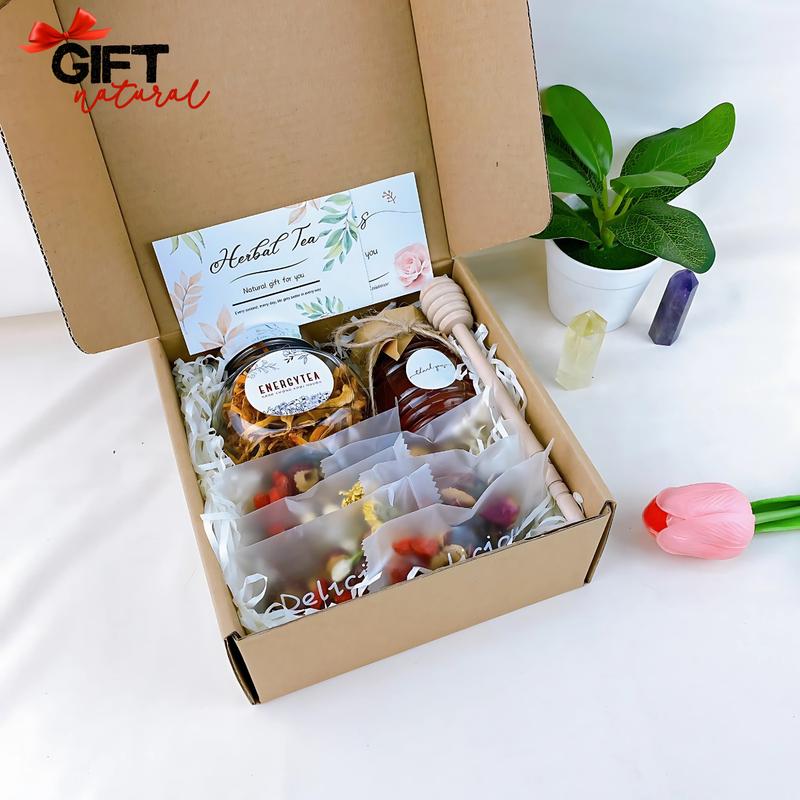 Set Quà Tặng Trà Hoa Thảo Mộc NATURAL GIFT Xinh Xắn - Quà Tặng 20/10 Cho Cô Giáo, Mẹ, Bạn Nữ