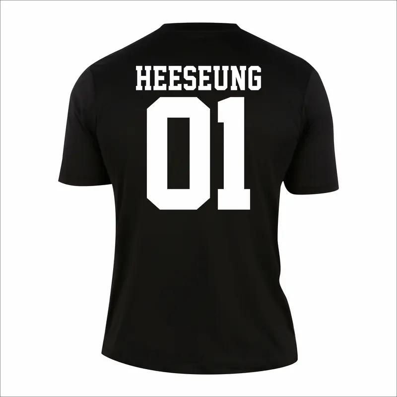 BAJU KAOS NAMA NOMOR TSHIRT WANITA Pria Distro Oblong Hitam Polos 5