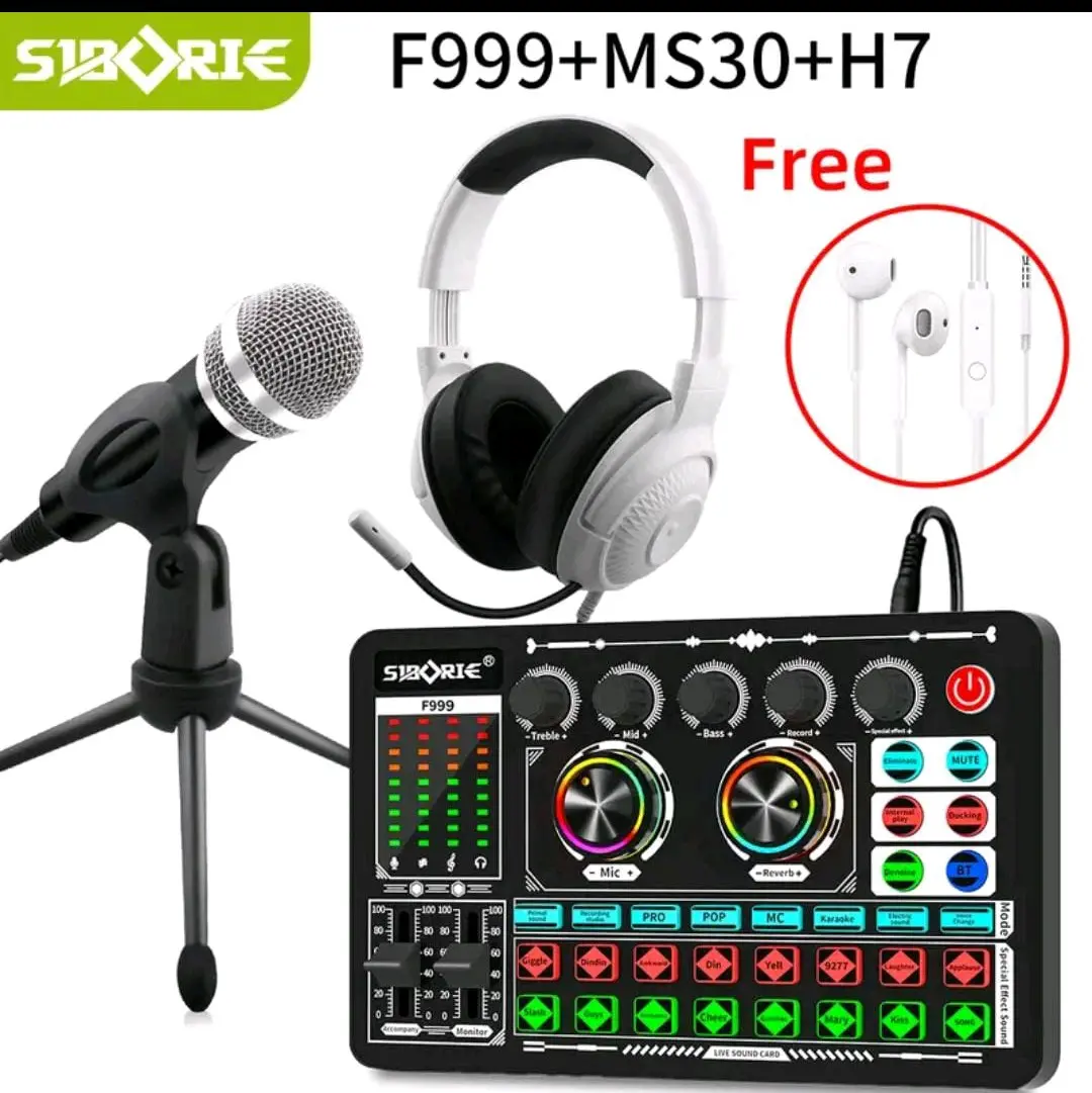 satu set alat karoke live Mic