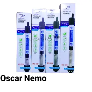 Oscar Nemo Pemanas Akuarium RKC-75W, 50W, 100W untuk Aquascape 8-9cm, Pemanas Air Berkualitas