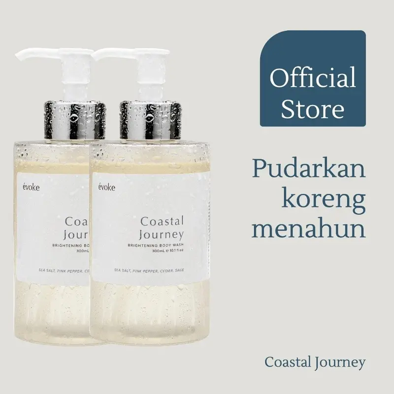 Sabun Mandi EVOKE Brightening Body Wash - Coastal Journey untuk Kulit Sensitif dan Luka Kering - Soap 4