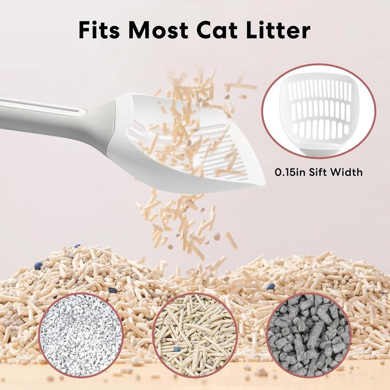Product Introduction of Long Handle Cat Litter Scoop, Plastic Cat Litter Shovel with Fine Holes, Pet Litter Cleaning Tool, Pet Supplies for All Types Of Cat Litter 6