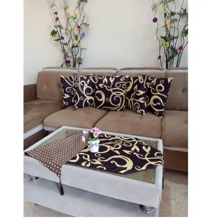 SARUNG BANTAL1 PAKET ISI (SARBAN 5 + TAPLAK MEJA 1) RUANG TAMU MINIMALIS Katun Sofa