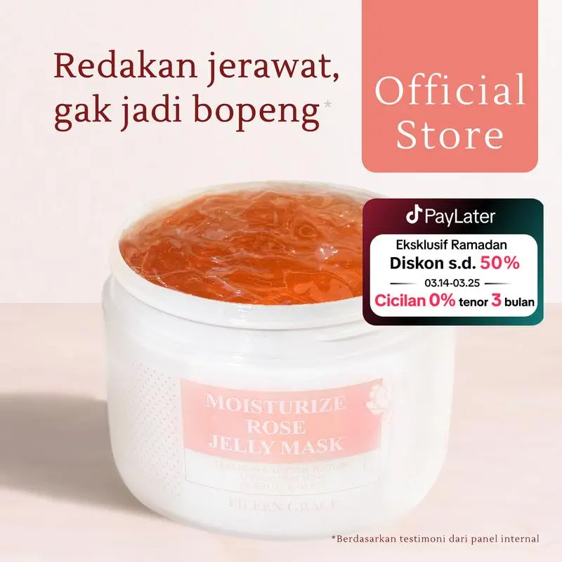 [SPECIAL LIVE] EILEEN GRACE - Moisturize Rose Jelly Mask 300 ml | Masker / skincare jerawat I Kulit kering sensitif | Bekas jerawat | Kemerahan | Bruntusan | Bopeng 5
