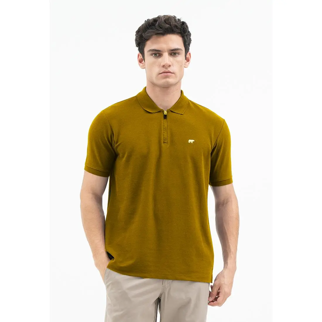 Jack Nicklaus Torrez Polo Shirt Pria Regular Fit Tapenade Brown