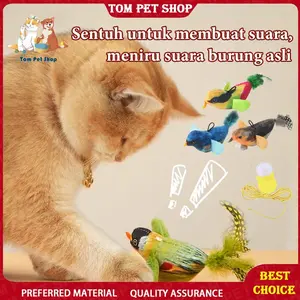 Mainan Kucing & Anjing - Pet Mainan- Gantung mensimulasikan suara burung pet Toys Untuk Hewan Peliharaan - Otomatis Mainan Kucing Tahan Gigitan Cat Teaser Toys