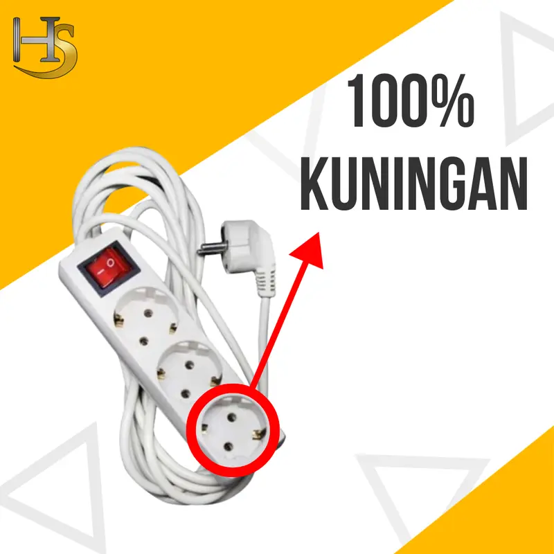 Stop Kontak 2/3/4/5 Lubang dengan Kabel 3 Meter SNI 2