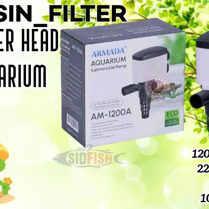 LOW ENERGY !!! pompa celup aquarium seri 1200 bisa untuk akuarium 30 cm - 60 cm