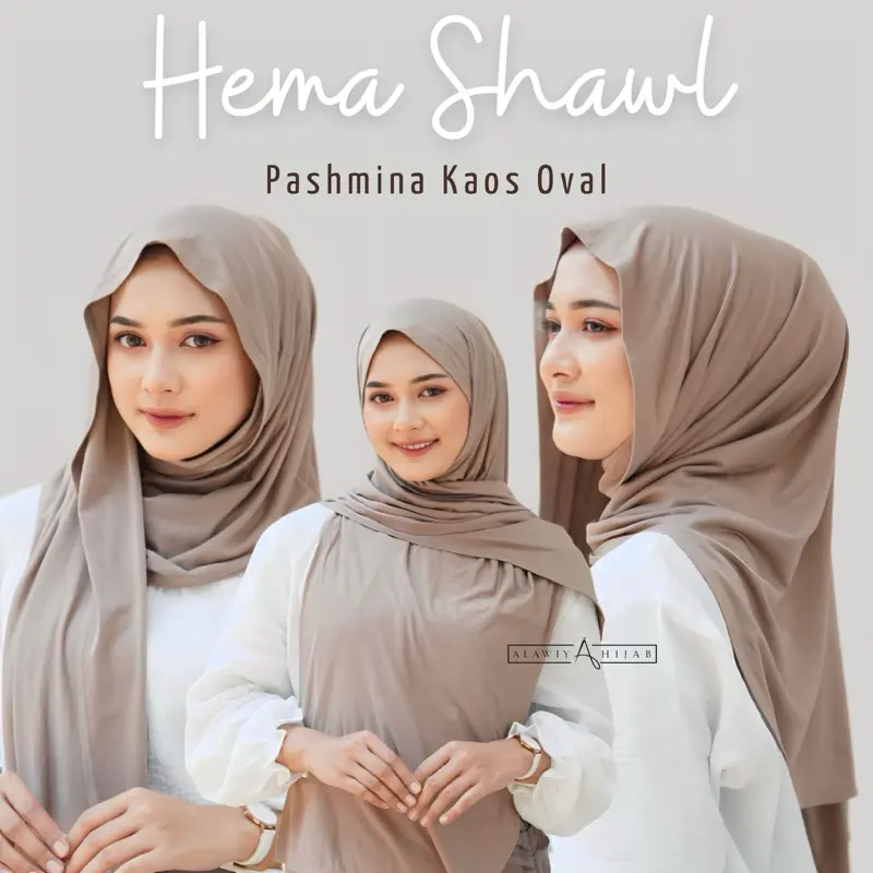 Alawiyahijab - Hema Shawl Oval [Beli 2 Lebih Murah] ( Pashmina Kaos Rayon Oval Grade A Alawiyahijab )
