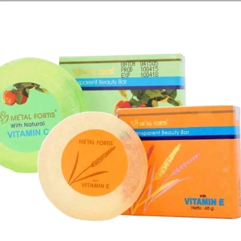 Sabun Metal Fortis Vitamin E Padi dan Vitamin C Apel 65gr original bpom Pencerah wajah Mengencangkan Memutihkan Facial Cleanser Bersihkan Perawatan