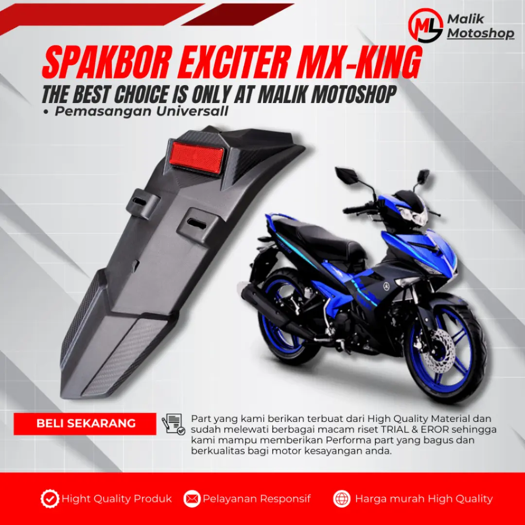 Spakbor belakang Mx King 150 all tipe Exciter Spakbor yamaha mx king Supra Gtr Plug And Play Pnp
