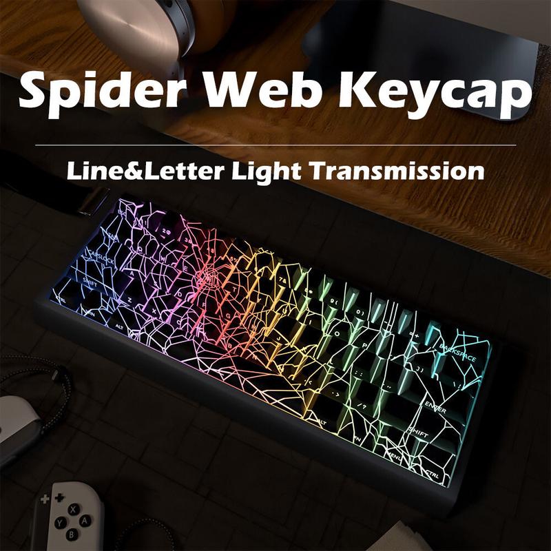 FURYCUBE Spider Web/Lightning Translucent Keycaps 126 Keys Cherry ...
