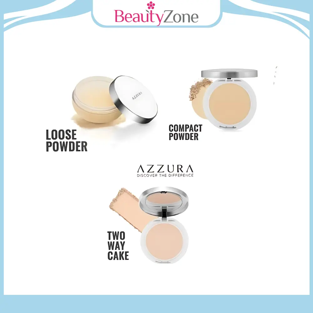 Azzura Two Way Cake All Day Finish SPF 21 PA++ | Loose Powder Fresh Look | Compact Powder Fresh Look