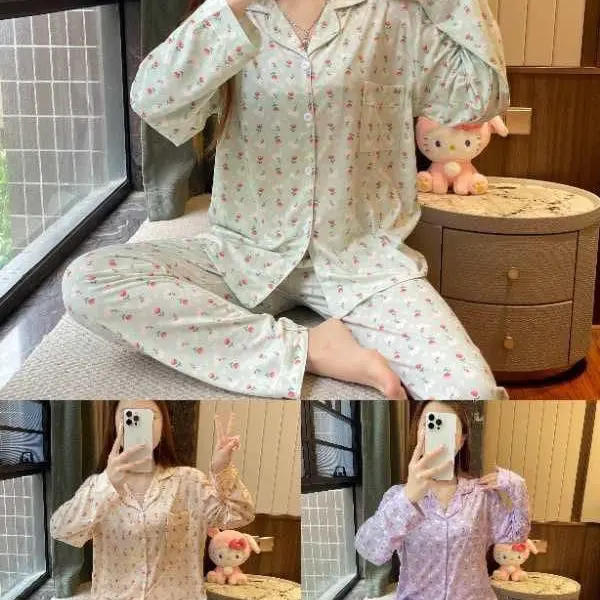 Daily Setelan Piyama Wanita Busui Panjang Pendek renda 6