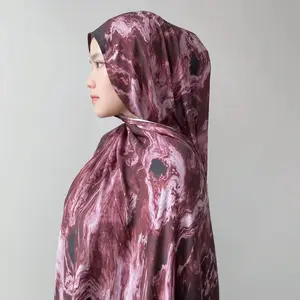 Leif Viscose Motif Premium Hijab Pashmina 170x70cm dengan 2 Stick Jahit Bahan Lembut dan Nyaman