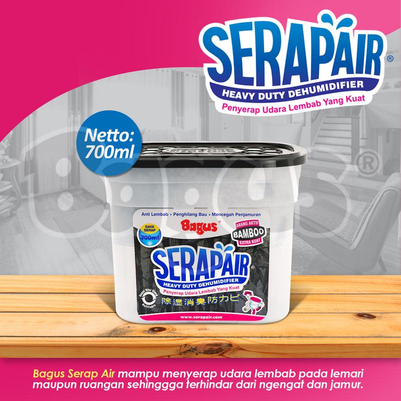 Bagus Serapair Square Box serap air 700 ml Charcoal Hitam W-20402 4