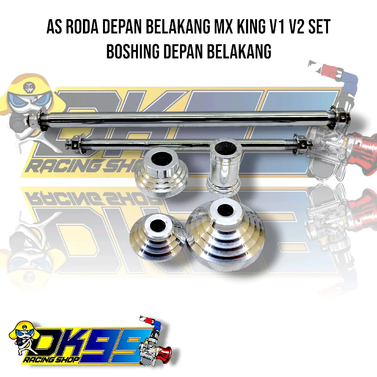 As Roda Probolt Set Bosh Boshing Tromol Alumunium Yamaha MX King V1 V2 As Roda Depan Belakang MX King Set Boshing Depan Belakang