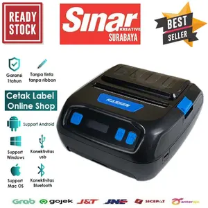 PRINTER THERMAL BLUETOOTH 80MM BARCODE MT-300VL KASSEN - CETAK RESI STICKER LABEL DAN KASIR