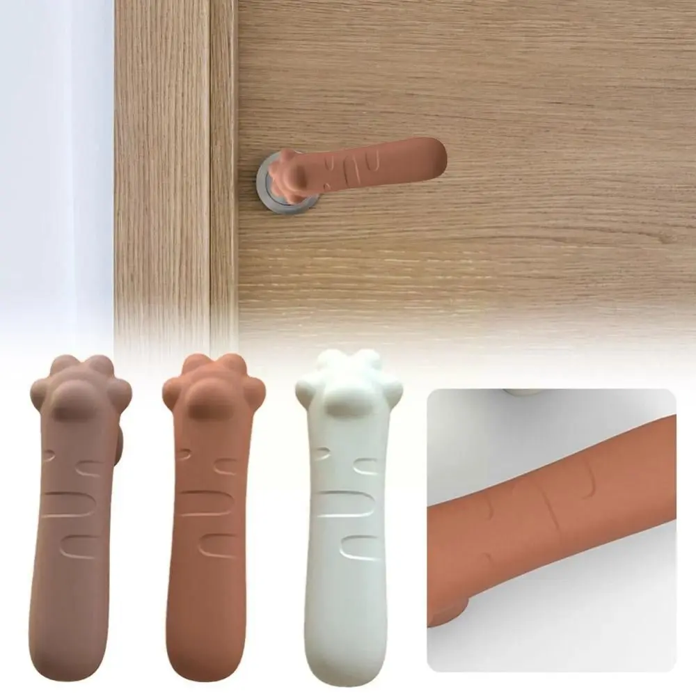 Multifunction Silicone Door Handle Cover Anti-Collision Cat Claw Door Knob Cover Anti-Static Kids Safety Doorknob Protector Home