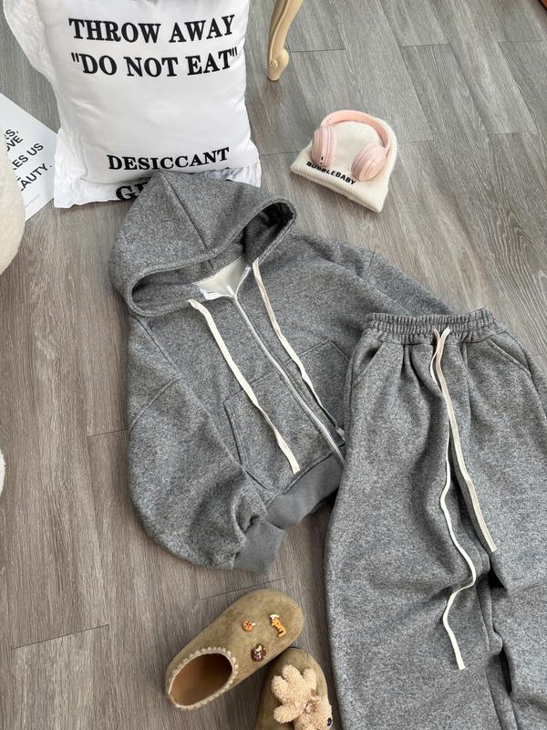 Sét bộ quần áo nỉ quần ống chun micky mimi thêu xù unisex