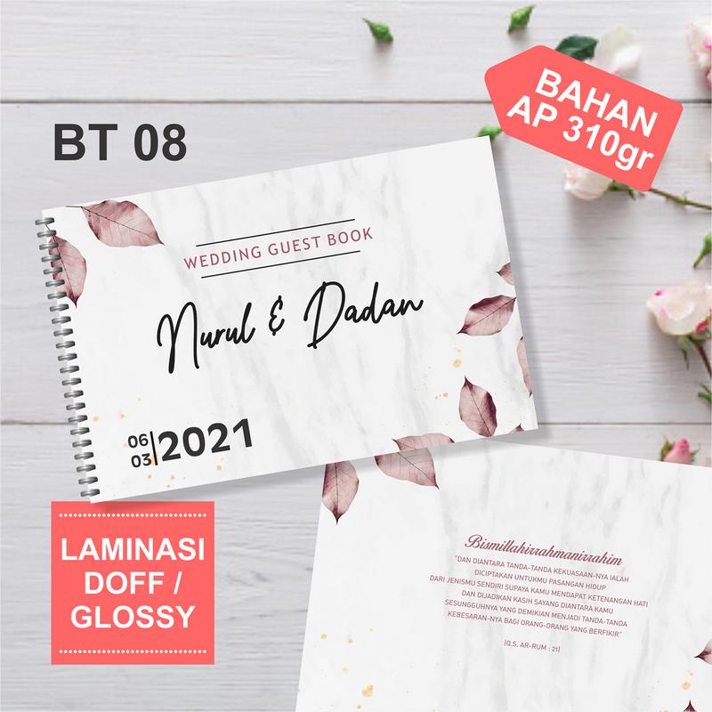 Buku Tamu Pernikahan Custom Aesthetic Kekinian Murah 3