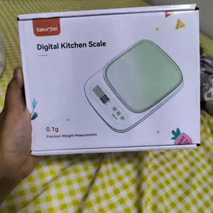 Sakumini Digital Kitchen Scale Timbangan Dapur LCD Kopi Buah Sayur Mpasi Makanan Butter Kue Coffee Brew Masakan Diet  Serbaguna Premium Akurasi Tinggi Portable Mini 3KG Water Resistant Anti Air Anti Slip Compact