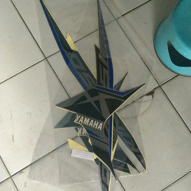 striping sticker standar ORI Yamaha mx king 150 biru silver 1
