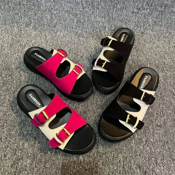 Sandal Wanita Slop Platform Lotso Wedges Original Flat Perempuan 1