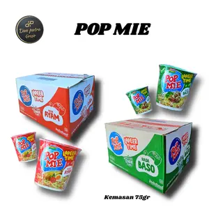 Pop Mie Kuah Rasa Ayam Bawang 75gr 1 Dus Isi 24pcs Noodles Cup Mie Instan Praktis dan Lezat