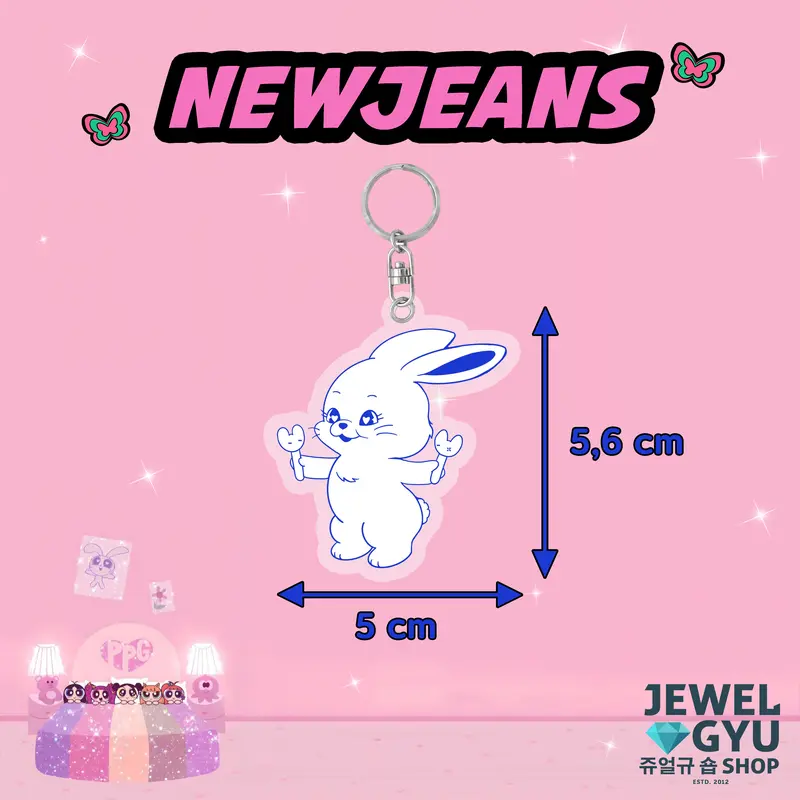 New Jeans PPG Acrylic Keychain Keyring / Gantungan Kunci Akrilik PPG newjeans KPOP 6