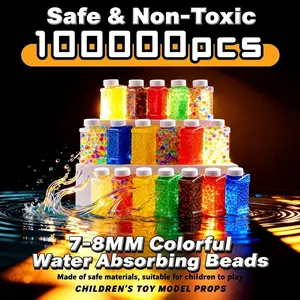 Bottled water beads, 7-8mm crystal balls, absorbent water beads, gel balls Children's